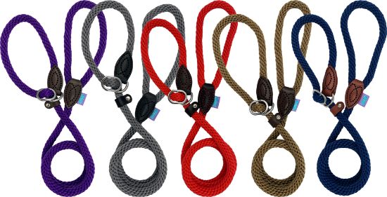 Soft Touch Rope Slip Lead - Navy