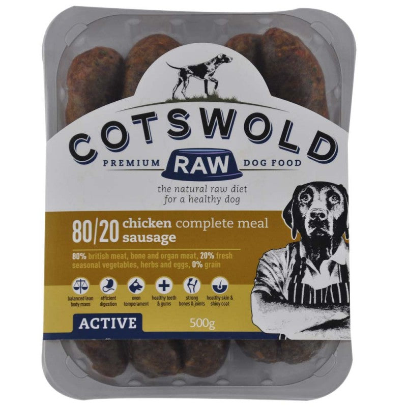 Cotswold Raw Chicken Sausages 80/20 ACTIVE - 500g