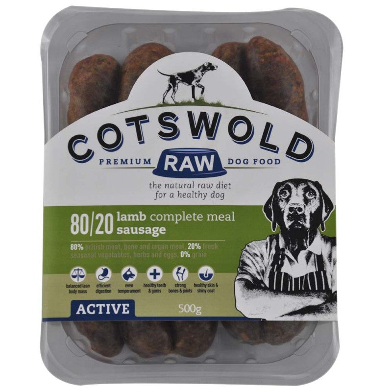 Cotswold Raw Lamb Sausages - 80/20 ACTIVE - 500g