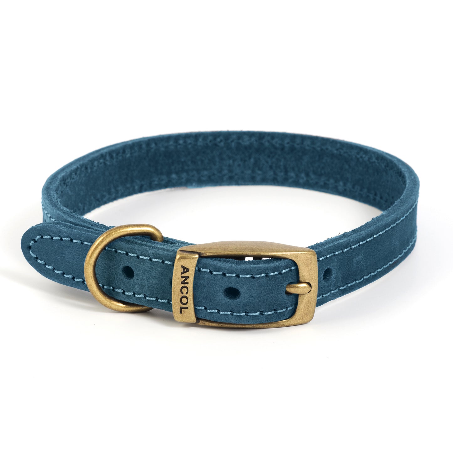 Timberwolf Leather Collar - Blue