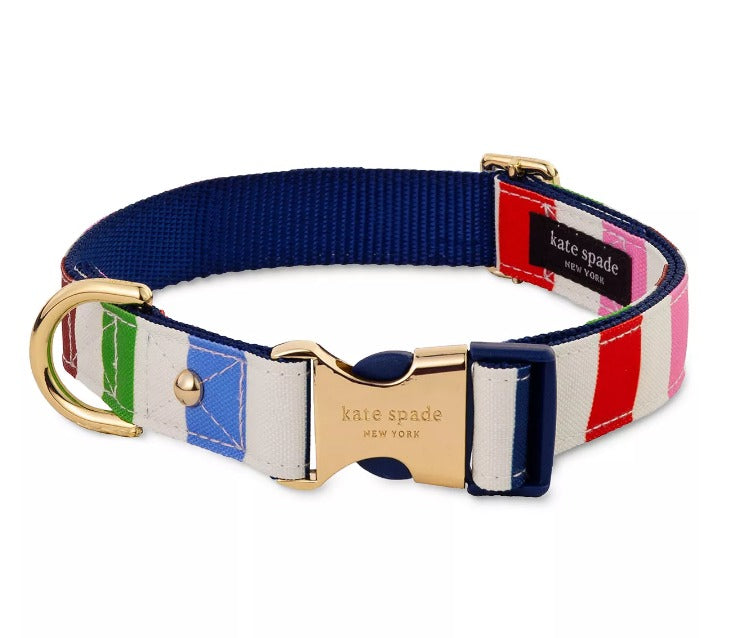 Kate Spade Adventure Stripe Dog Collar