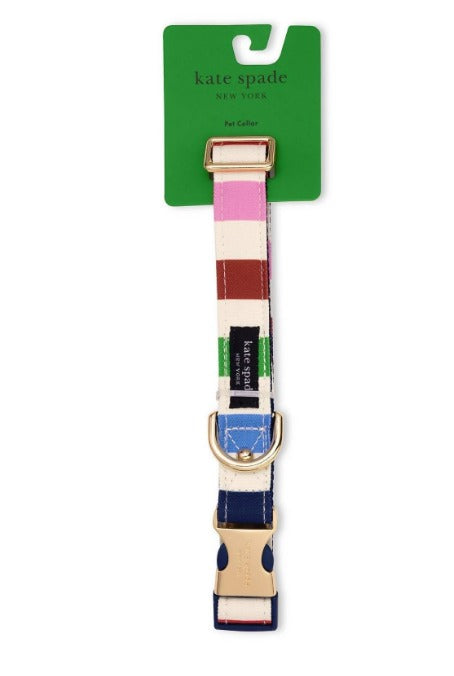 Kate Spade Adventure Stripe Dog Collar