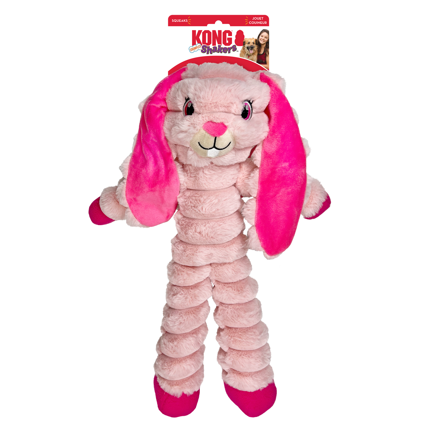 KONG SHAKERS CRUMPLES BUNNY - Jumbo Size