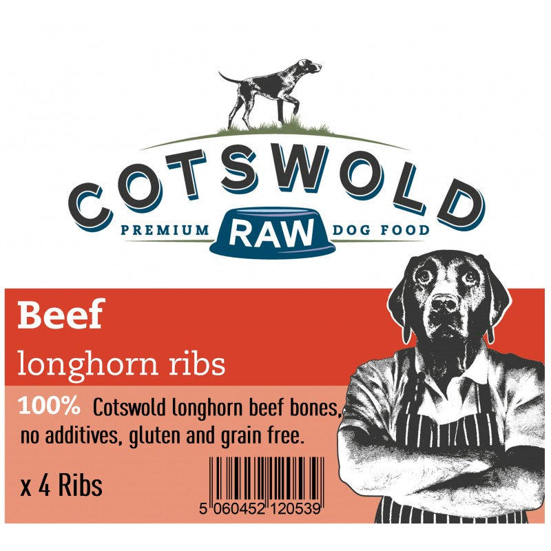 Cotswold Raw - Beef Longhorn Ribs 4pk