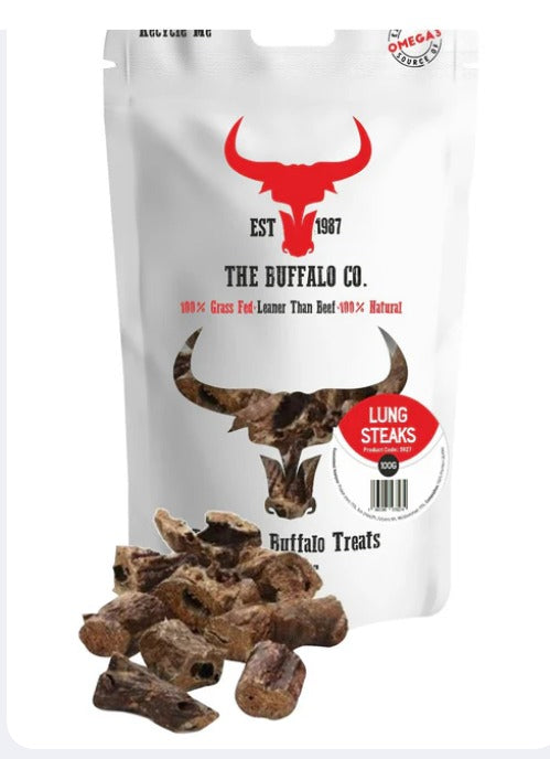 Buffalo Lung Steaks-Dog Treats-100g