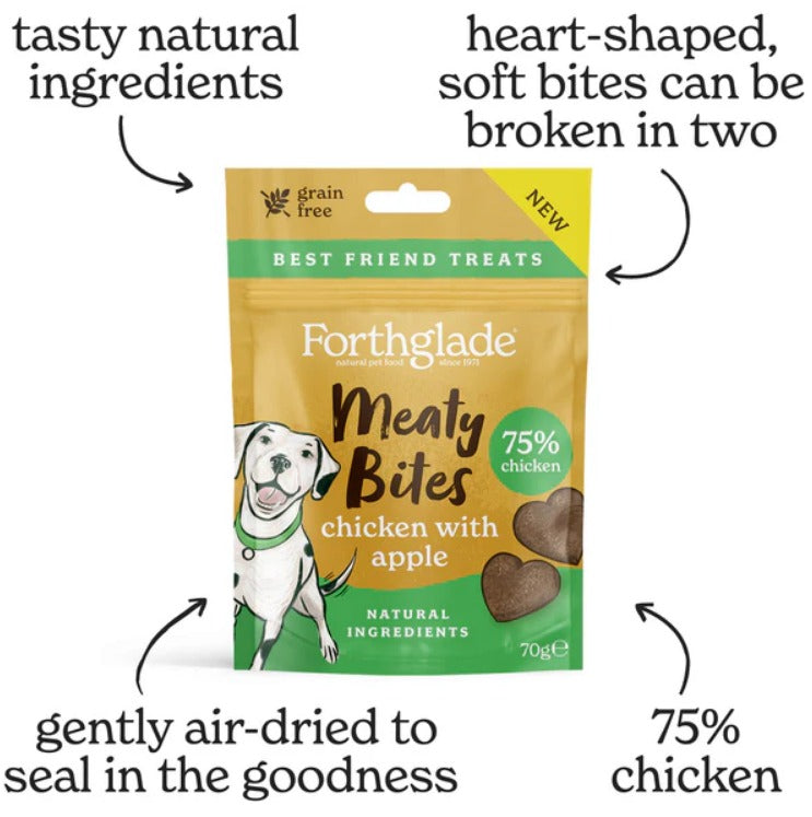 Forthglade Meaty Bites With Chicken and Apple 70g