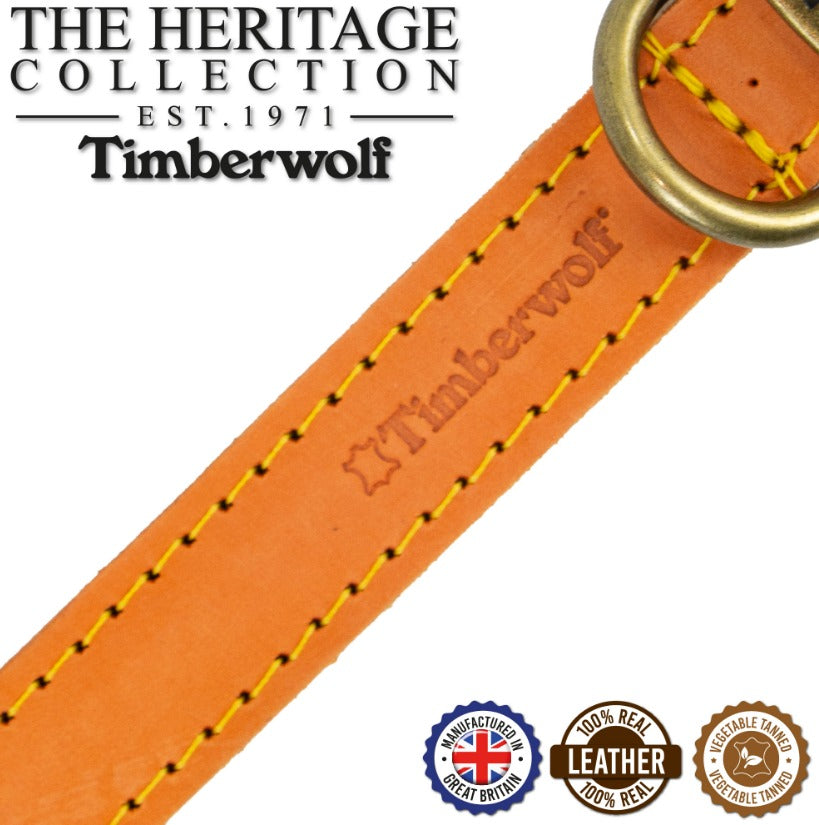 Timberwolf Leather Collar - Mustard