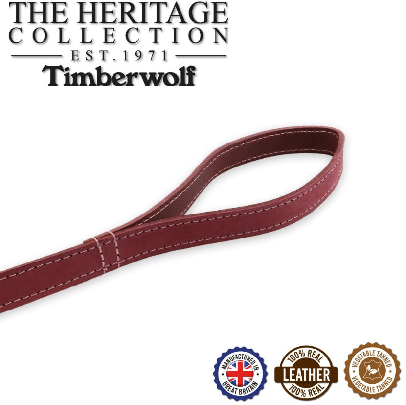 Timberwolf Leather Lead - Raspberry