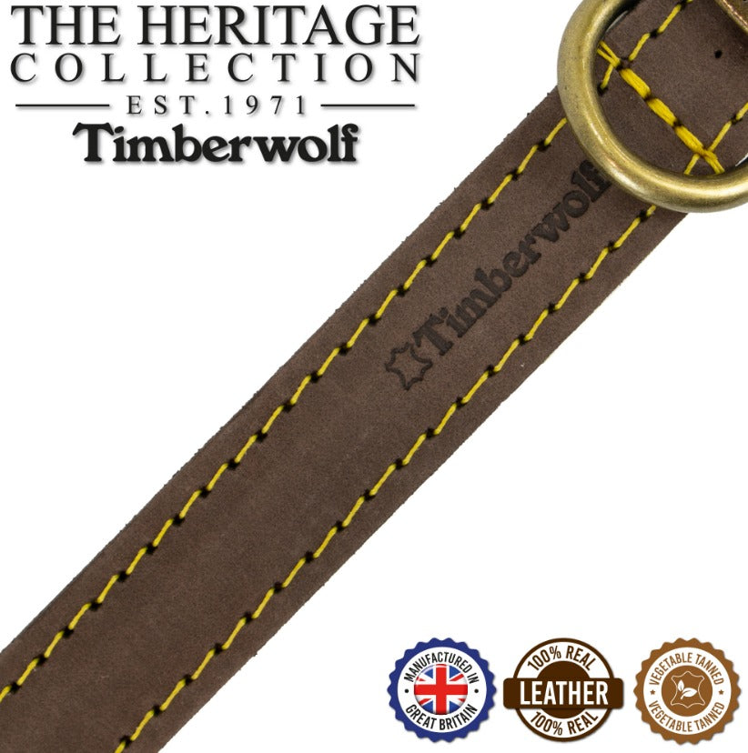 Timberwolf Leather Collar - Sable