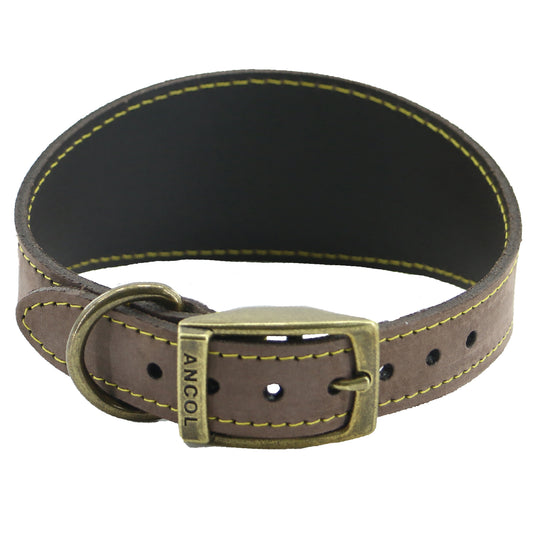 Timberwolf Greyhound Leather Collar 34 - 43 cm - Sable