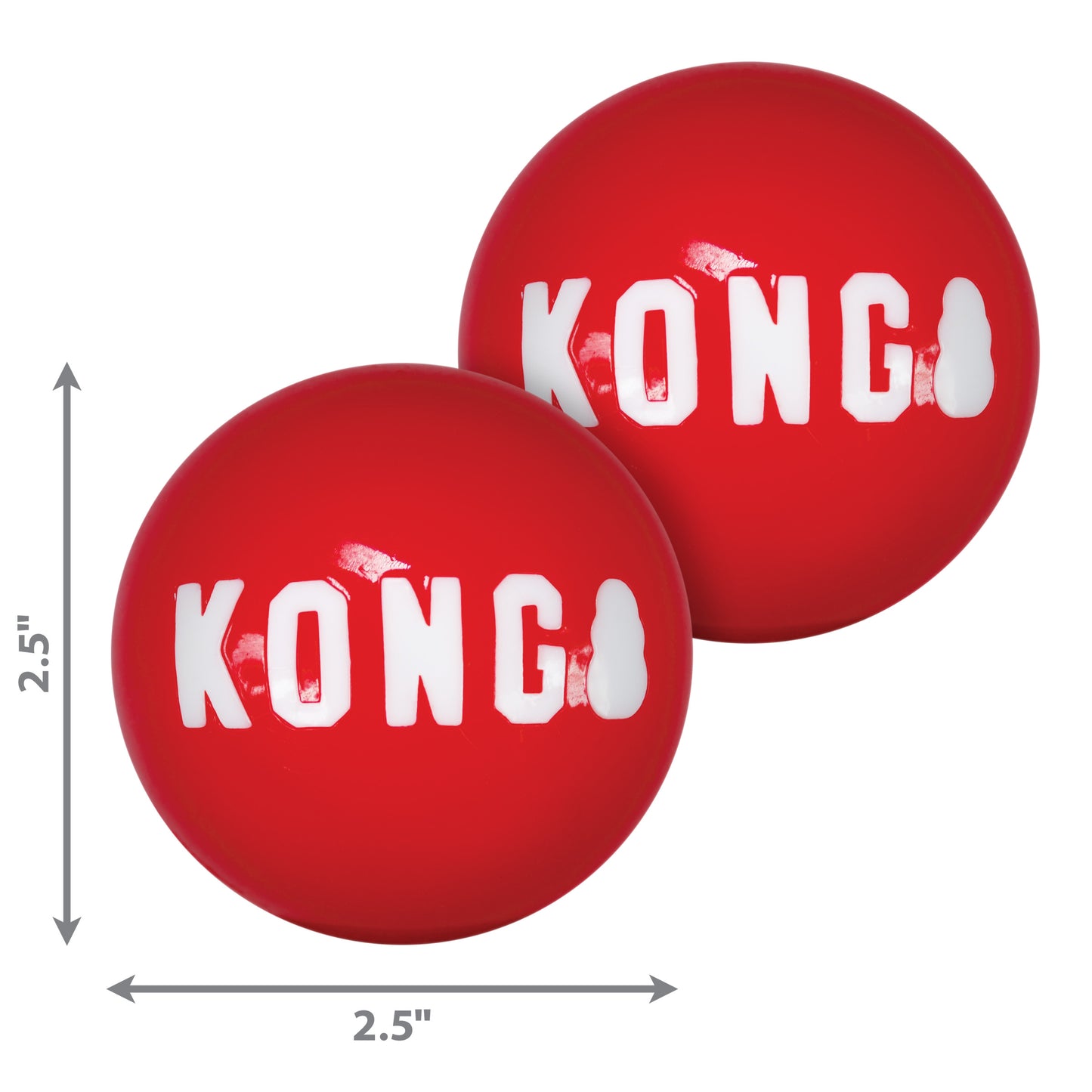 KONG SIGNATURE BALLS 2-PK - MEDIUM