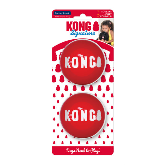 KONG SIGNATURE BALLS 2-PK - LARGE