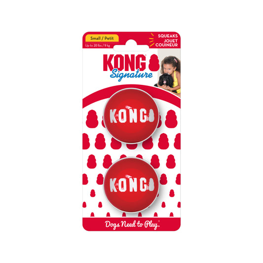 KONG SIGNATURE BALLS 2-PK - SMALL