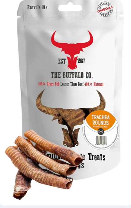 The Buffalo Co. Trachea Treats - 100g