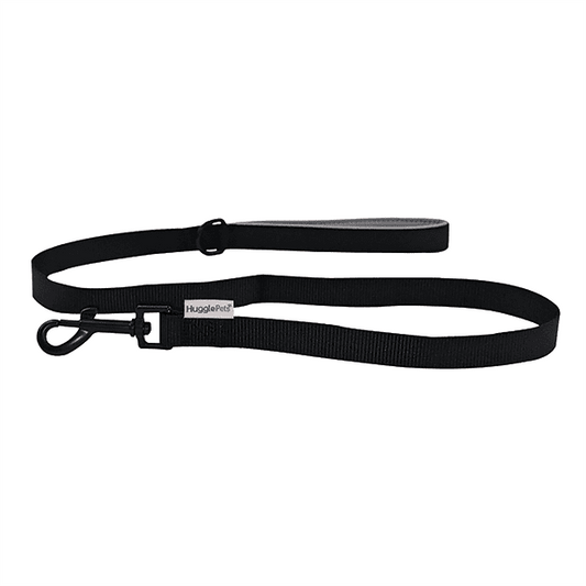 Padded Handle Dog Lead - Black