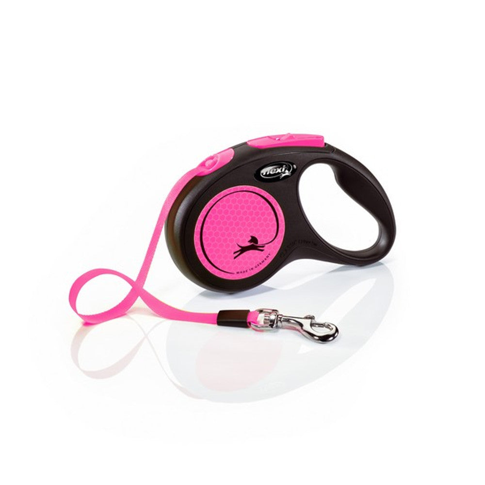 Flexi Neon Retractable Dog Lead - Pink