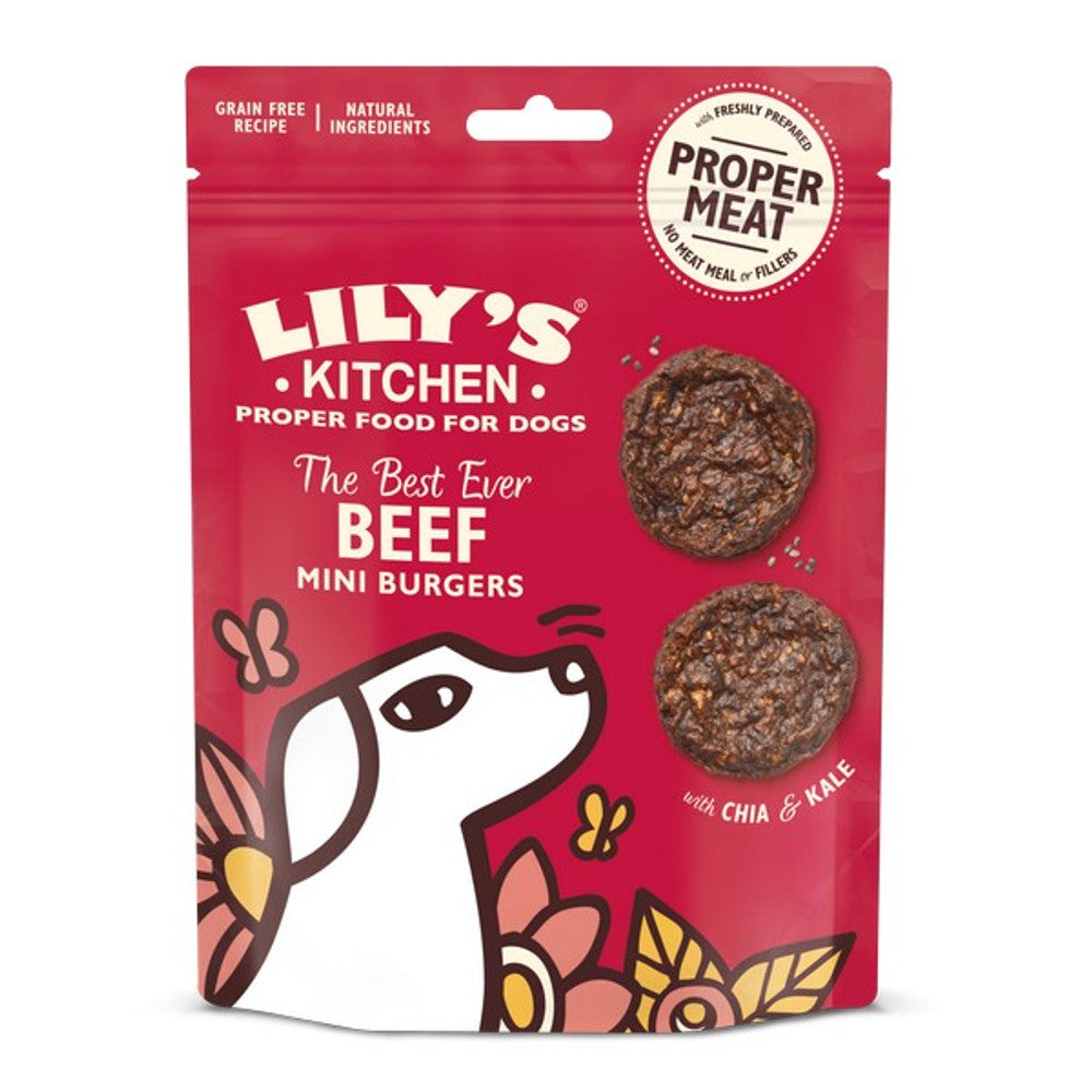 Lilys Kitchen Beef Mini Burgers for Dogs 70g