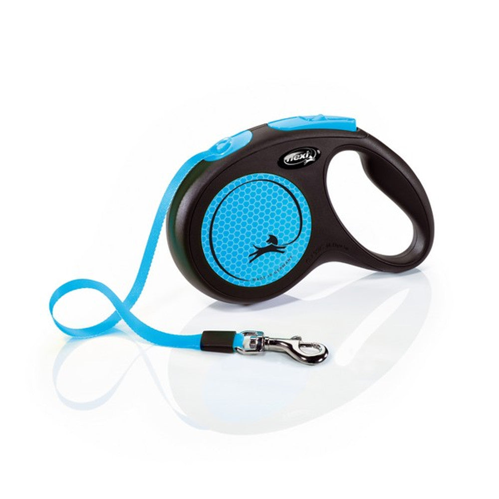 Flexi Neon Retractable Dog Lead - Blue