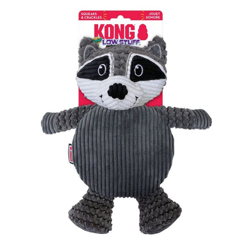 KONG Low Stuff Crackle Tummiez Raccoon Large