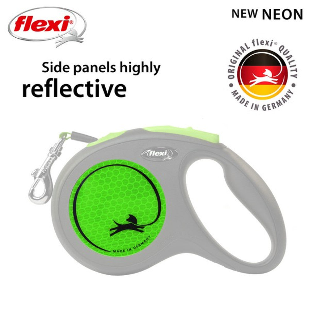 Flexi Neon Retractable Dog Lead - Green