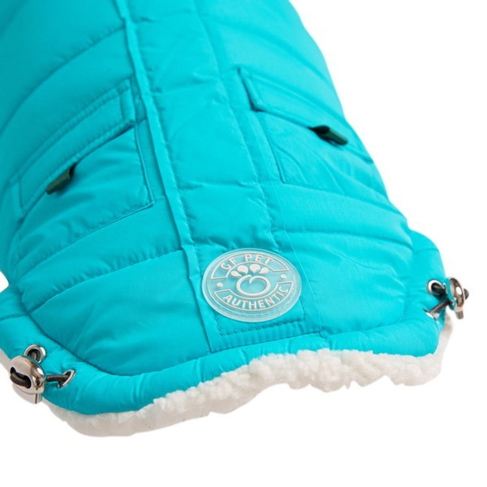 Winter Sailor Parka Dog Coat - Aqua