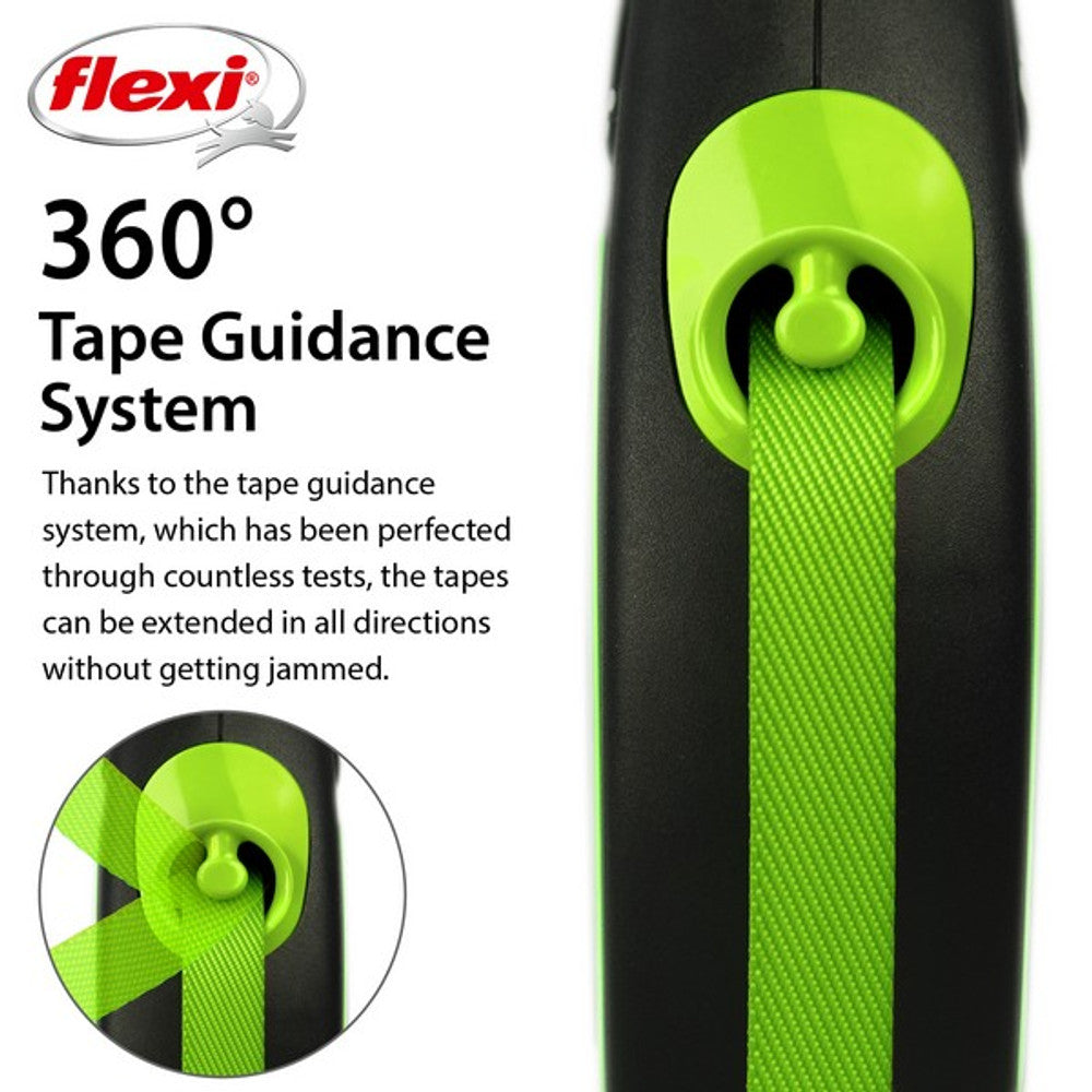 Flexi Neon Retractable Dog Lead - Green